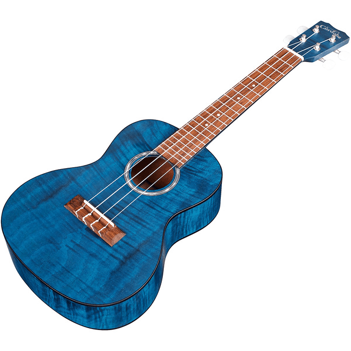 Cordoba 15-CFM Flame-Top Ukulele (Sapphire Blue)