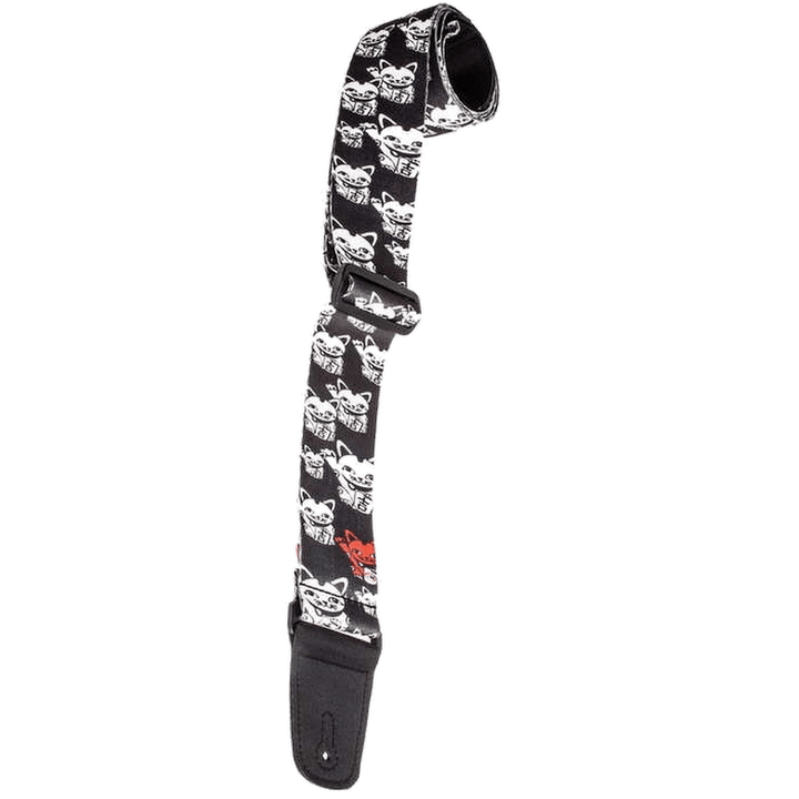 Henry Heller 2" Artist Series Sublimation Guitar Strap - Good Luck Cat