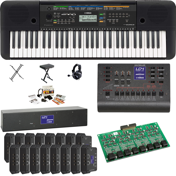Yamaha LC4 Basic Music Lab for 16 Students and 1 Teacher with Yamaha PSRE273 Keyboards