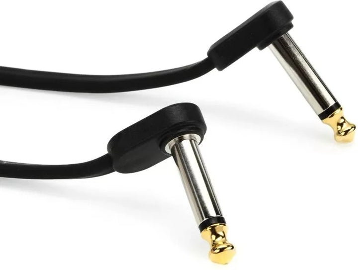 D'Addario PW-FPRR-01 Right Angle to Right Angle Flat Patch Cable - 1 foot