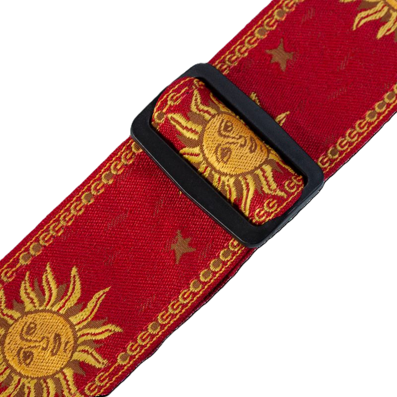 Levys MPJG-SUN-RED 2\" Wide Jacquard Guitar Strap - Red 2