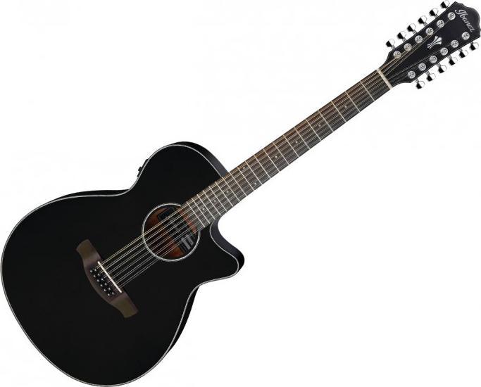 Ibanez AEG5012BK Acoustic-Electric 12-String Guitar (Black) No Case