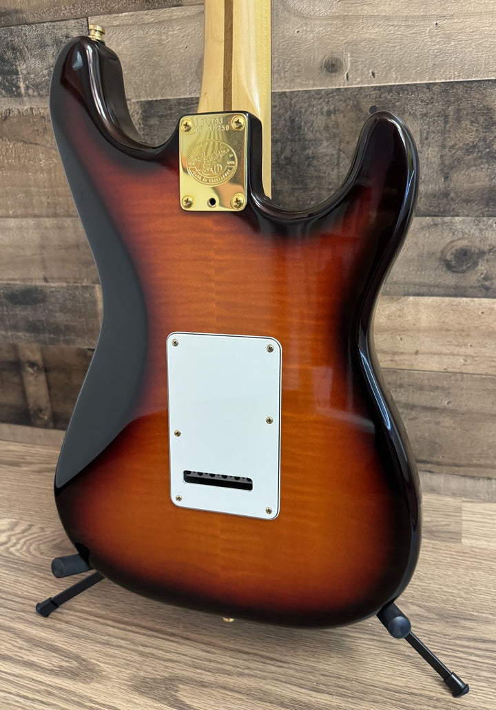 Fender 1996 50th Anniversary Left Handed Stratocaster Electric Guitar - Antique Burst (#193 of 250)