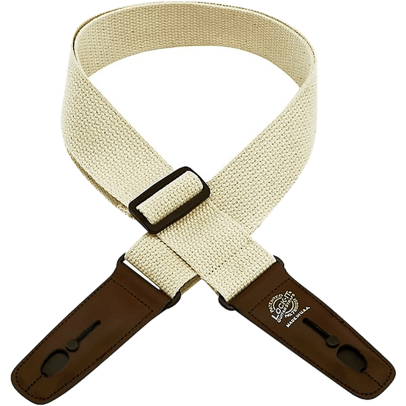 Lock-It Straps 2" Cotton Guitar Strap - Natural