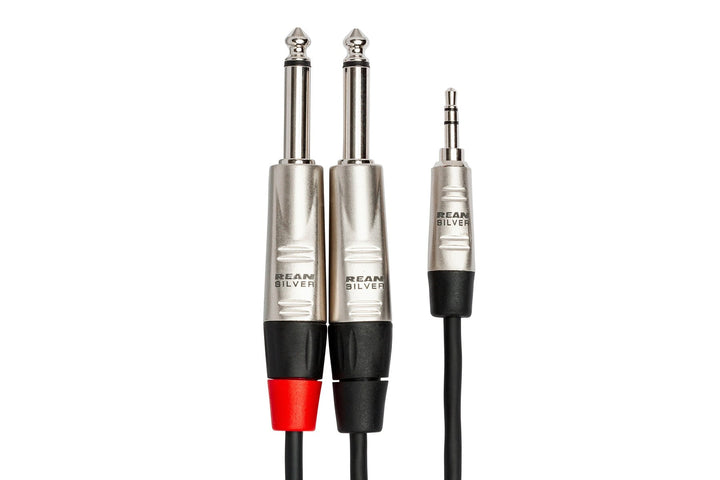 Hosa HMP-010Y Pro Stereo Breakout Cable - 3.5mm TRS Male to Dual 1/4-inch TS Male - 10 foot 2