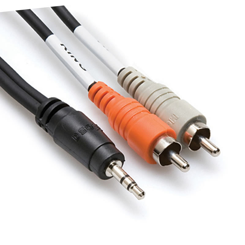 Hosa CMR206 3.5mm (Male Stereo) - (2) RCA (Male) Cable 6'