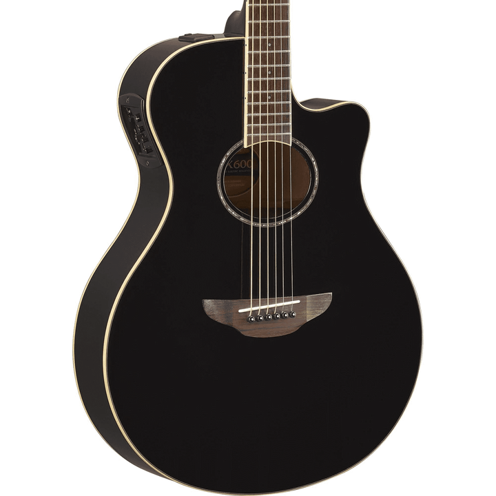 Yamaha APX600 Thinline Acoustic Electric Guitar - Black 4