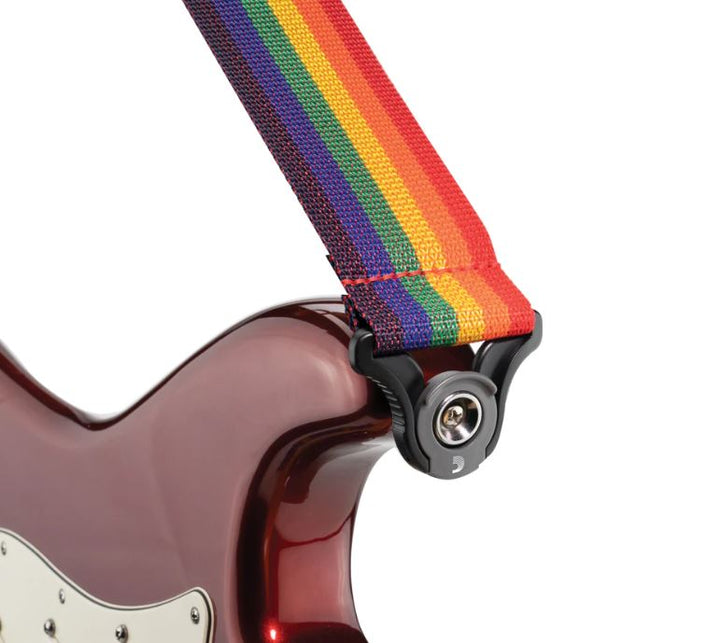 D'Addario PWSAL411 Poly Pro Auto Lock Strap (Rainbow)
