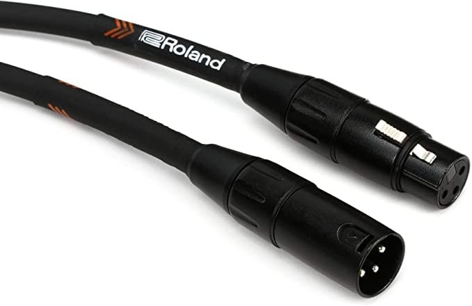 Roland RMC-B15 Black Series XLR Male to XLR Female - 15 Foot Microphone Cable 2
