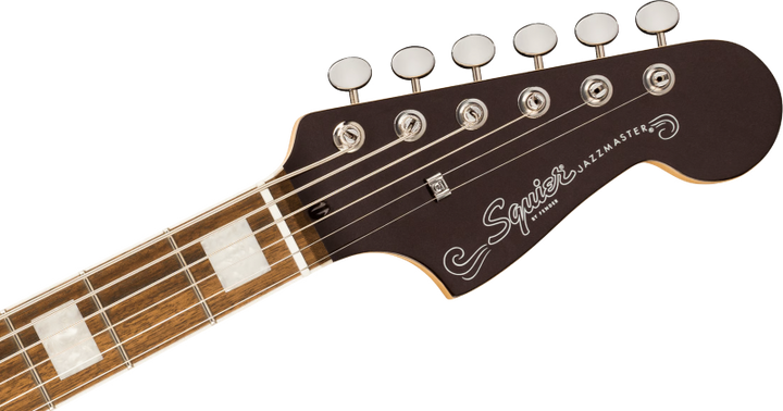 Squier Paranormal Baritone Jazzmaster HH Electric Guitar - Oxblood 5