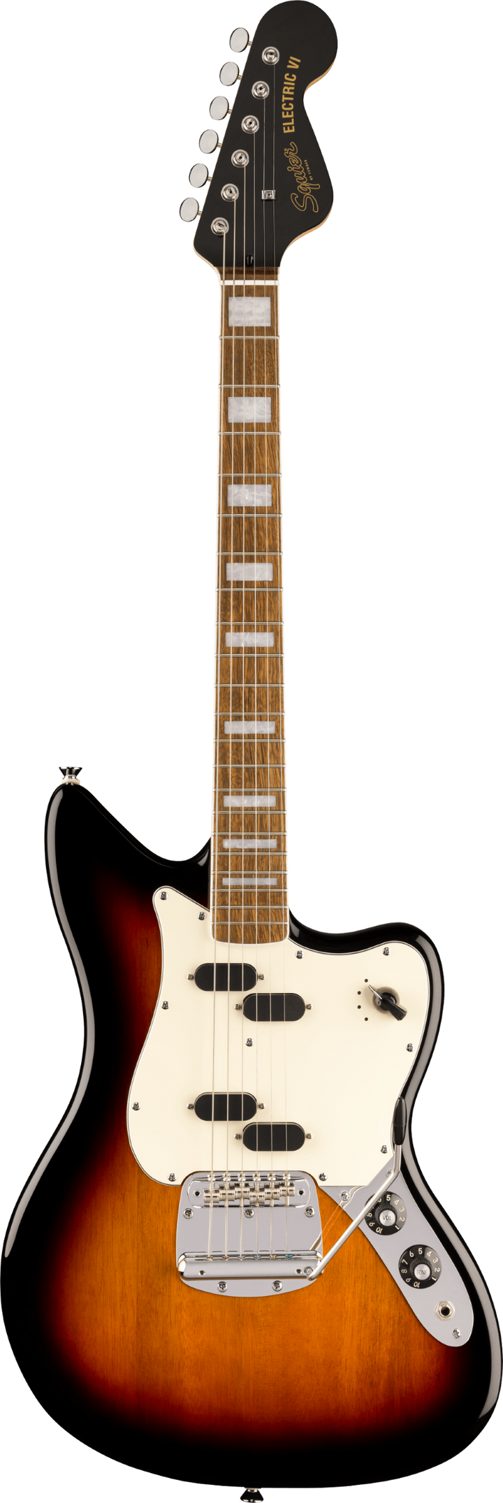 Squier Paranormal Electric VI Electric Guitar - 3 Color Sunburst 2