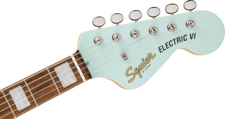 Squier Paranormal Electric VI Electric Guitar - Daphne Blue 5