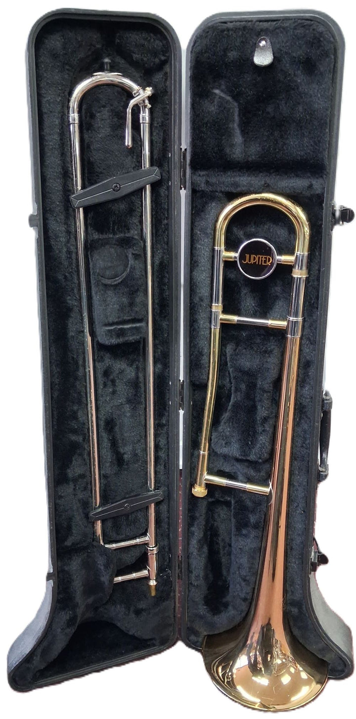 Used Jupiter JSL-432R Brass Tenor Trombone - With Hardshell Case and Mouthpiece