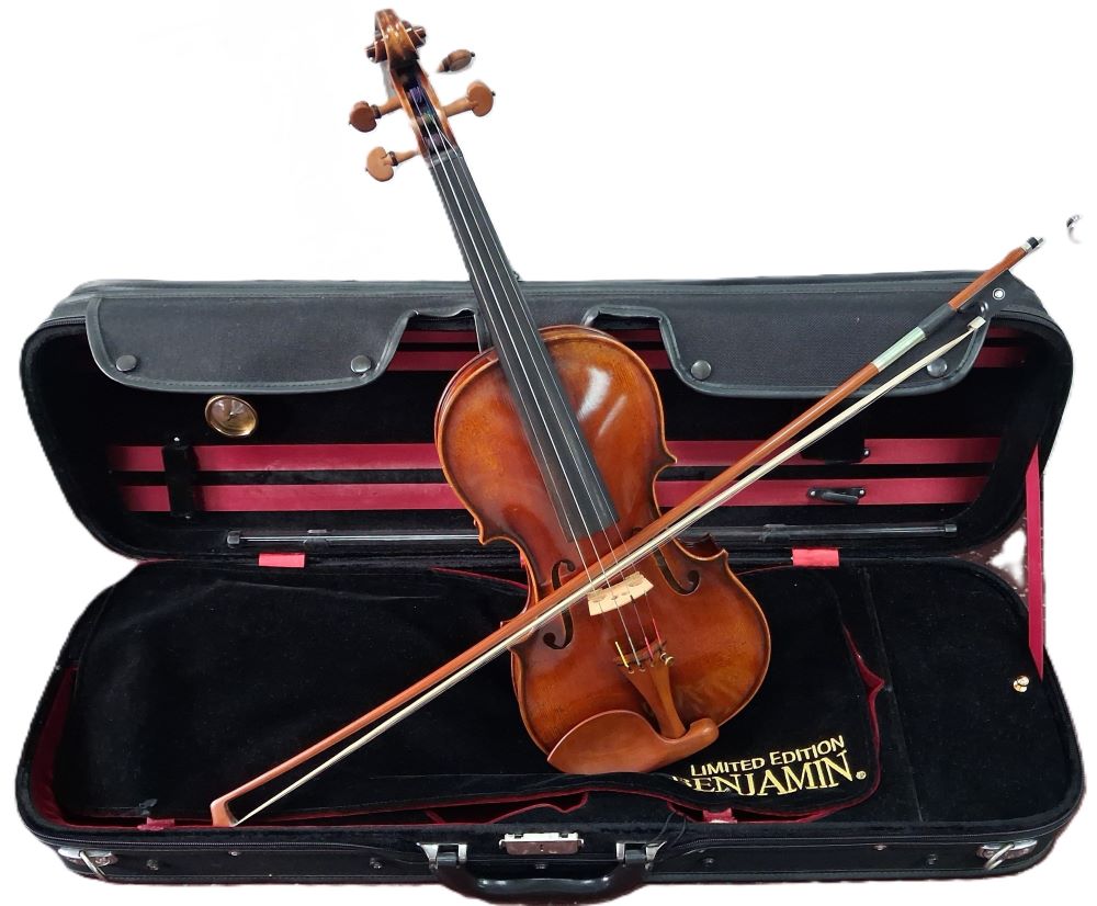 Used Otto Benjamin ML509LE Full Size Violin - With Hardshell Case and Wood Bow