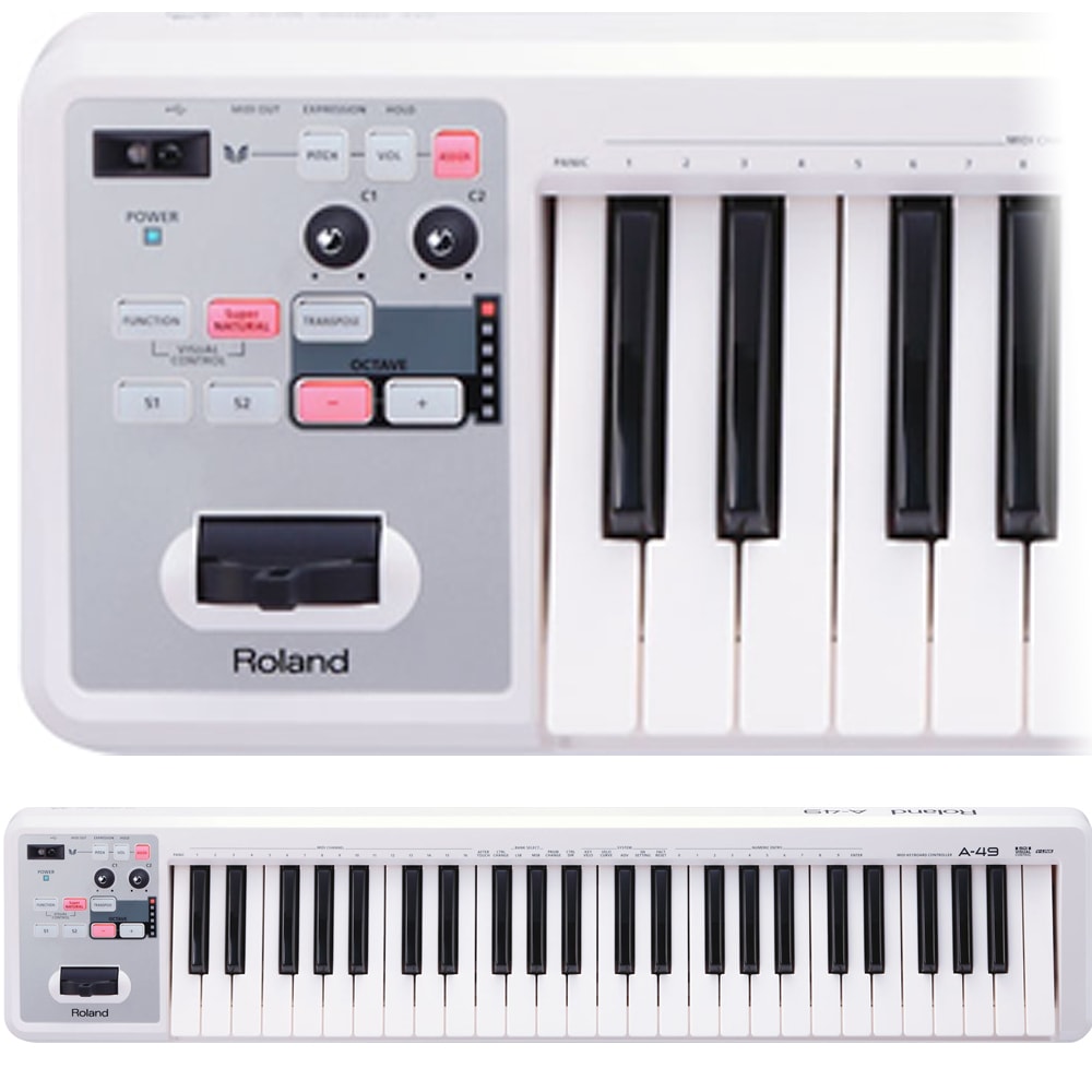 Roland A-49-WH 49-key Keyboard Controller White